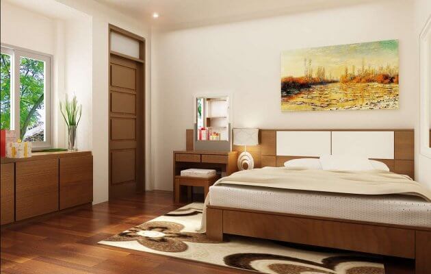 Thảm trải phòng ngủ theo phong cách hiện đại