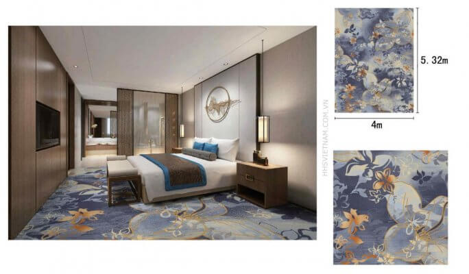 thảm trài sàn khách sạn cáo cấp sang trọng